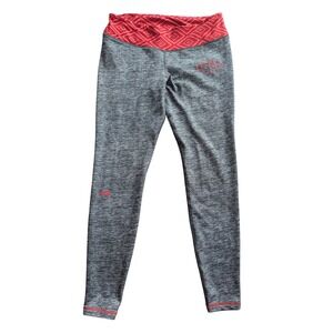 UNDER ARMOUR Utah Utes Athletic Legging Gray Red Logo Gym Workout Womens MED EUC